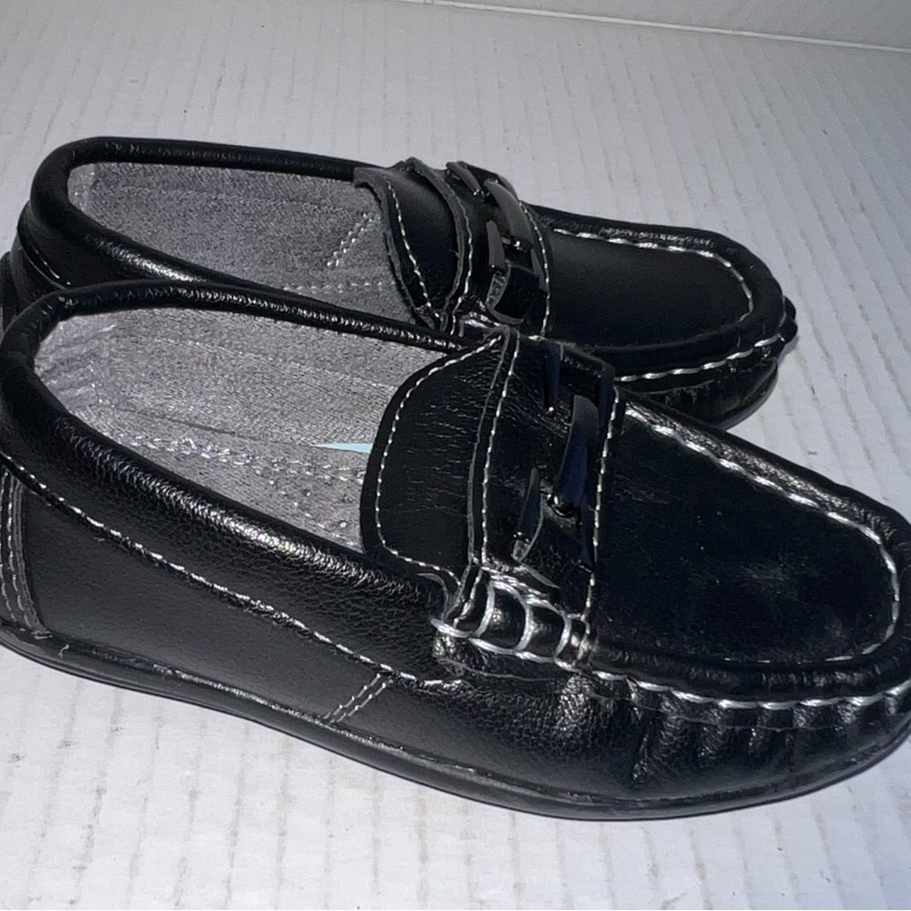 JOSMO Black Leather Bit Loafer Shoes Toddler Kids Size 6